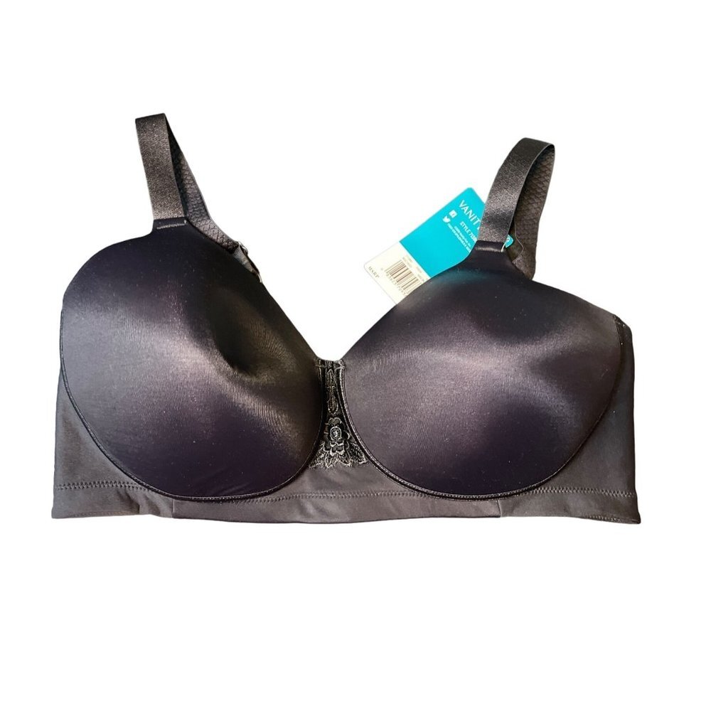 Vanity Fair NWT Black Full Figure Beauty Back Bra Sz 40DD